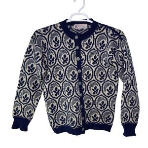 Vintage Norwegian Wool Fair Isle Cardigan